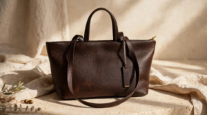 DEANIQUE Brown Leather Tote with Shoulder Strap Affordable Luxury for Women